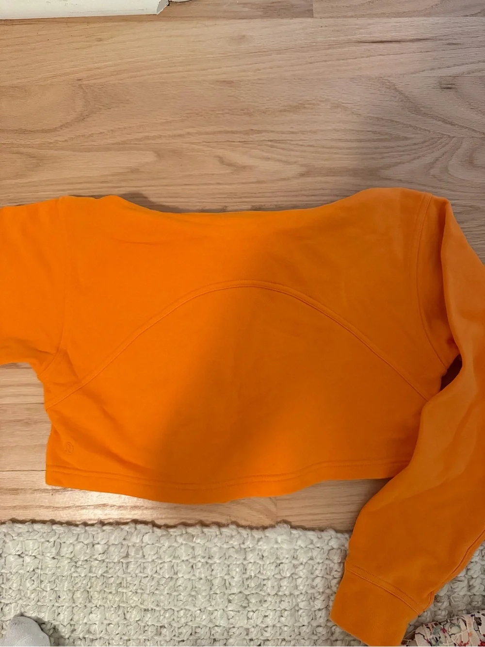 Lululemon Orange Cropped Hoodie